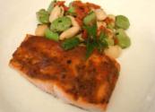 Romesco Sauce Glazed Broiled Salmon